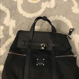 Large Black Nylon Henri Bendel Jetsetter Backpack